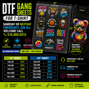 DTF GANG SHEETS FOR T-SHIRT